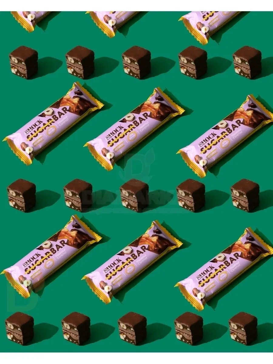 Батончик протеиновый FitnesShock Шоколадная карамель-фундук 50гр. в Перми