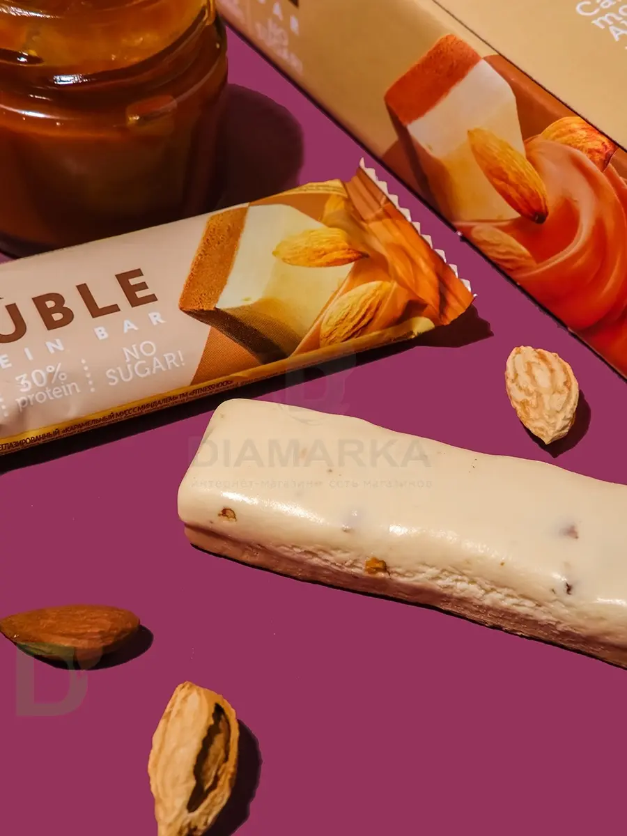 Батончик протеиновый FitnesShock Карамельный мусс с миндалем 40гр. в Перми