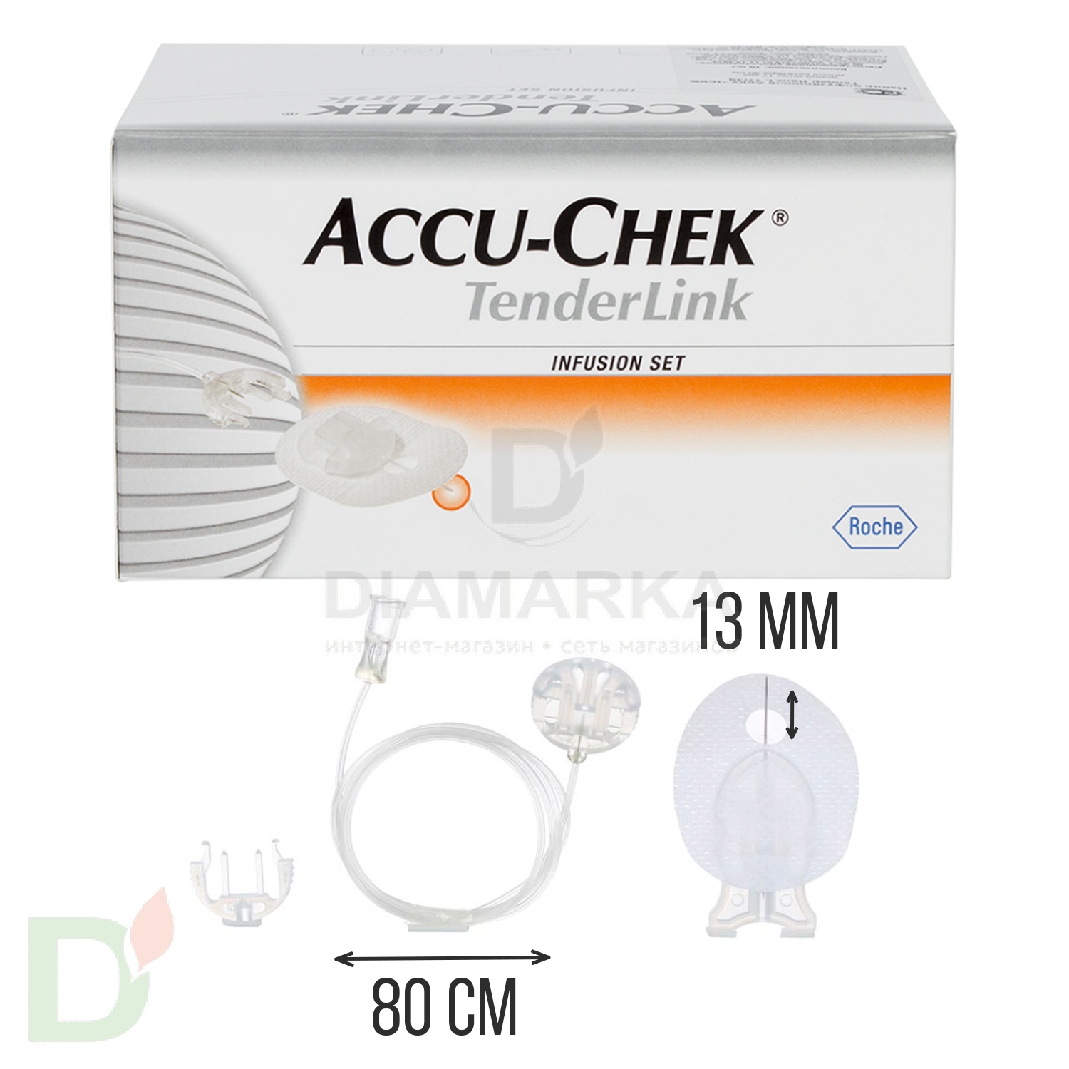 Акку-Чек ТендерЛинк 13/80, инфузионный набор, 1 шт. в Перми