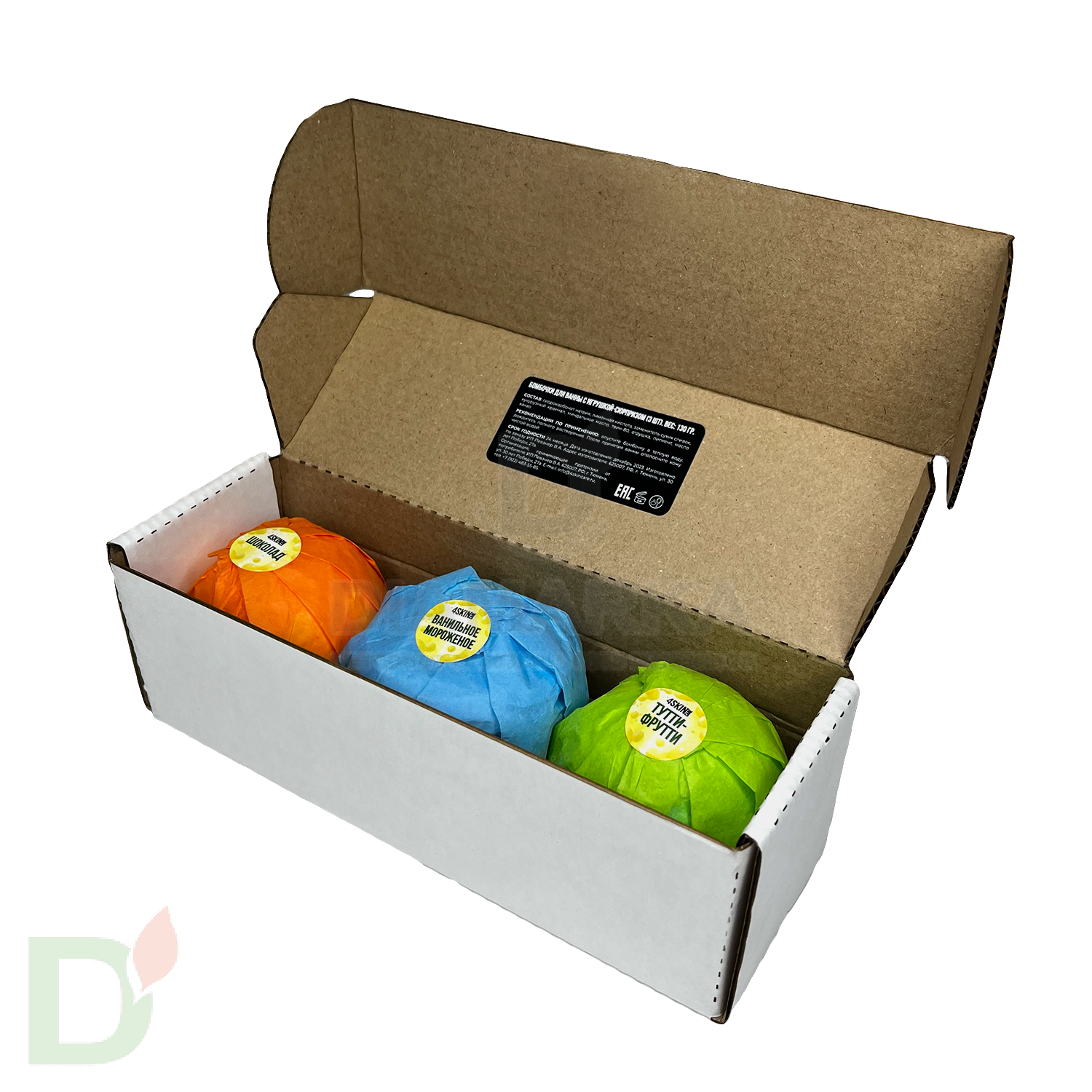 Бокс - Бомбочки для ванны детские (з шт в комплекте) в Перми