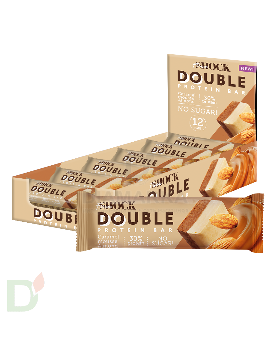 Батончик протеиновый FitnesShock Карамельный мусс с миндалем 40гр. в Перми