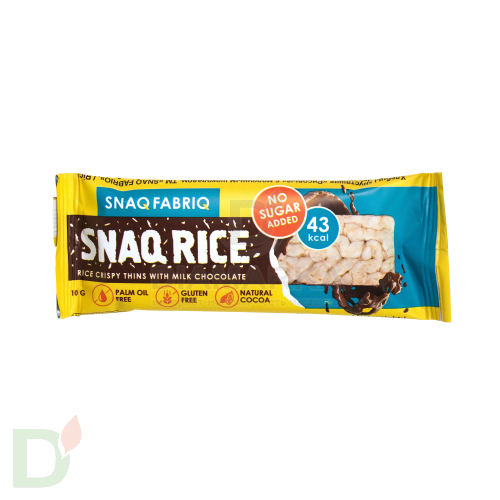 Батончик Snaq Fabriq рисовый глазированный молочным шоколадом, 10гр в Перми