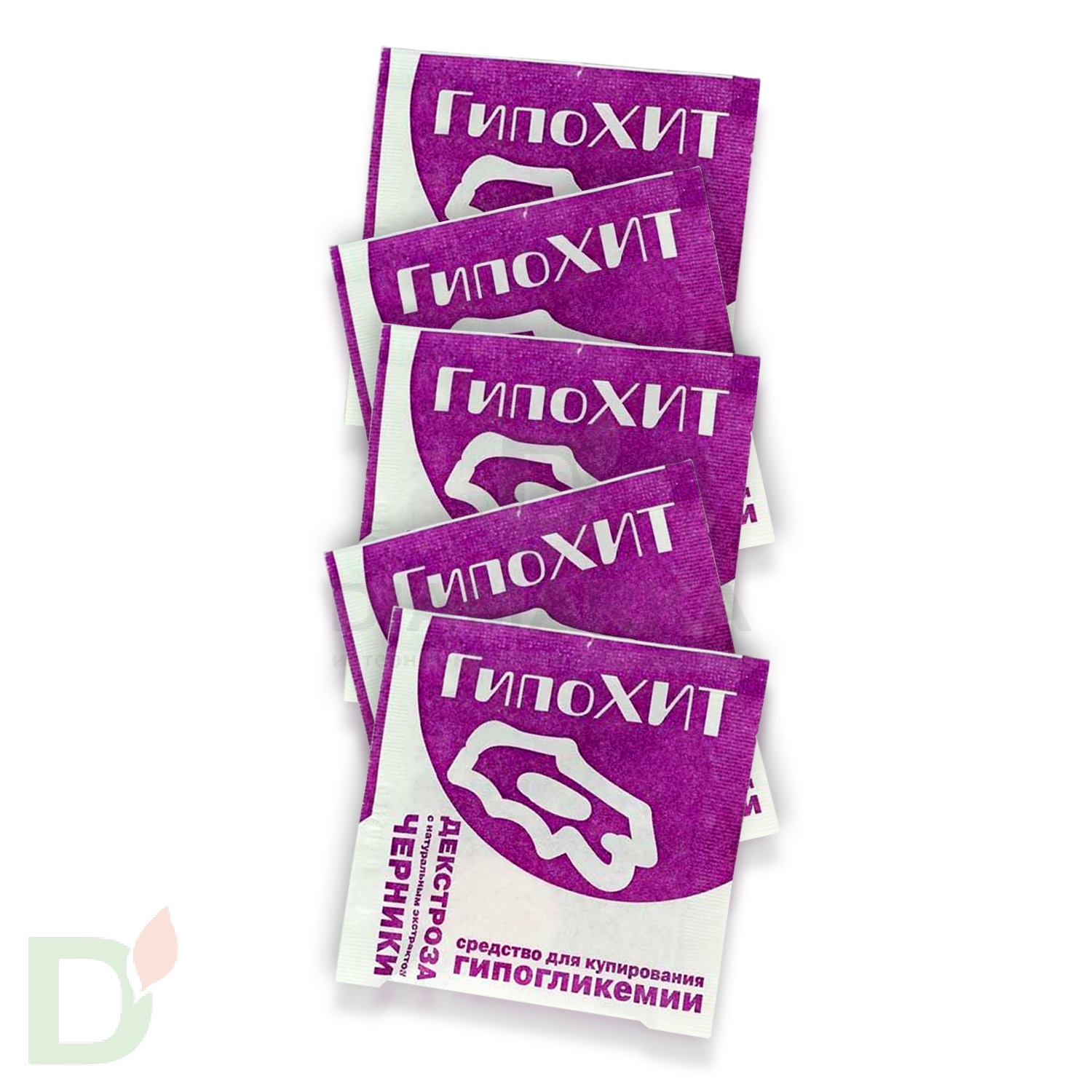 Таблетки от гипогликемии ГипоХит Черника, 5 штук по 0,4ХЕ