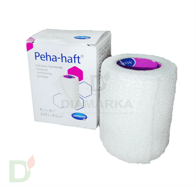 Бинт самофиксирующийся Пеха-хафт (Peha-haft), 6см х 4 м, Белый в Перми