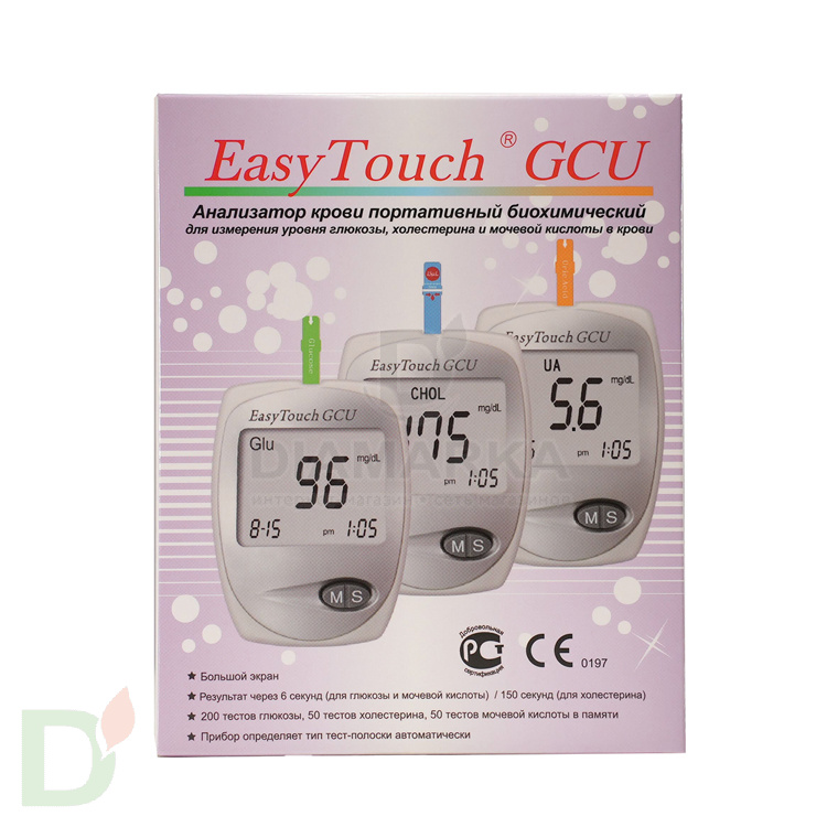 Биохимический анализатор ИзиТач (EasyTouch GCU) (глюкоза, холестерин и мочевая кислота в крови) в Перми