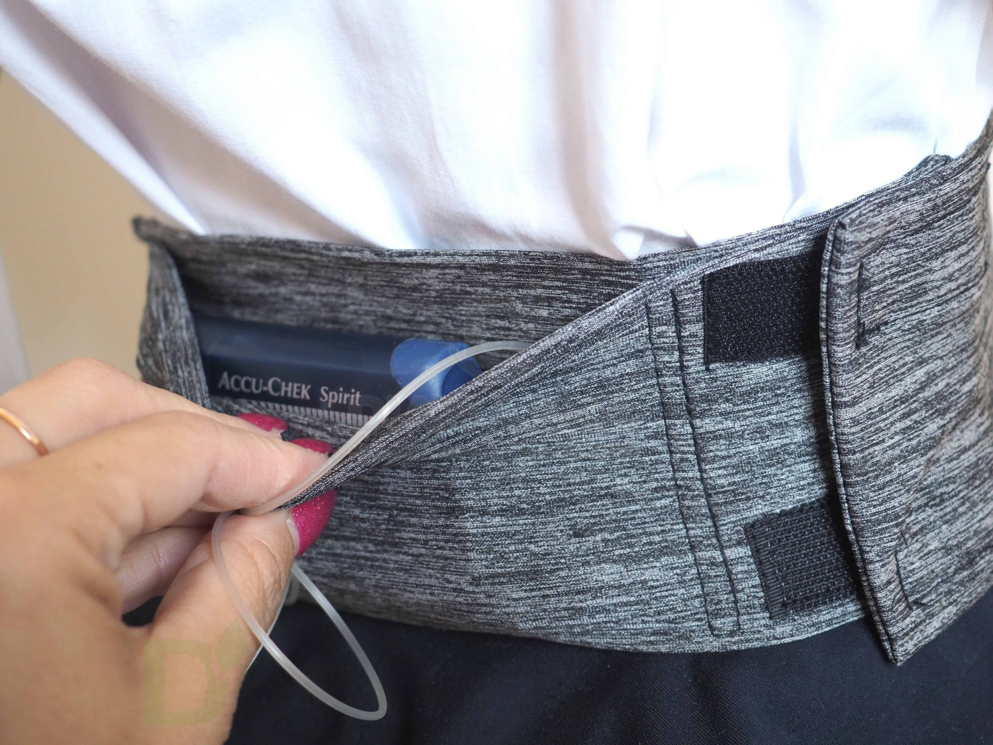 Пояс для ношения помпы на талии на липучке Меланж