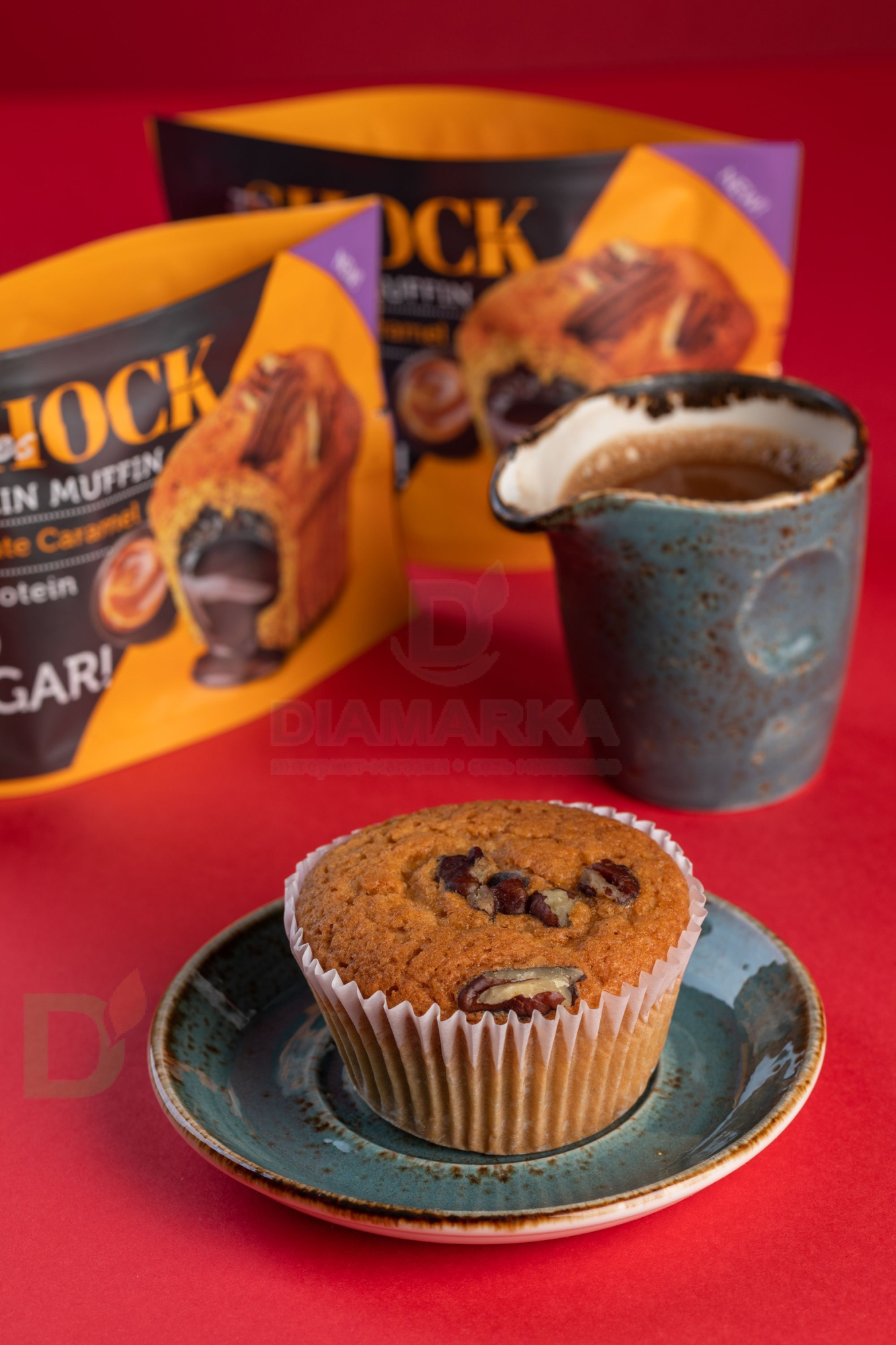 Маффин с начинкой FitnesShock Шоколадная карамель 50гр.