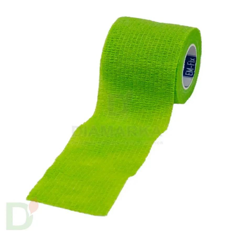 Бинт эластичный когезивный EM-fix krep Лайм, 5 см х 4,5 м в Перми