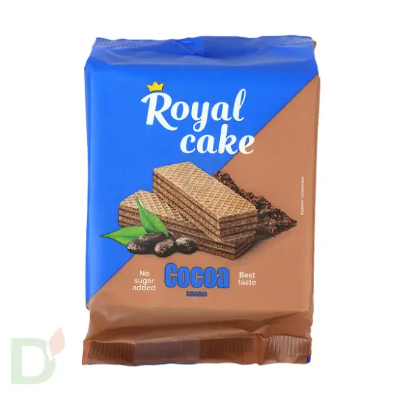 Вафли Royal cake со вкусом «КАКАО» без сахара, 120 г в Перми