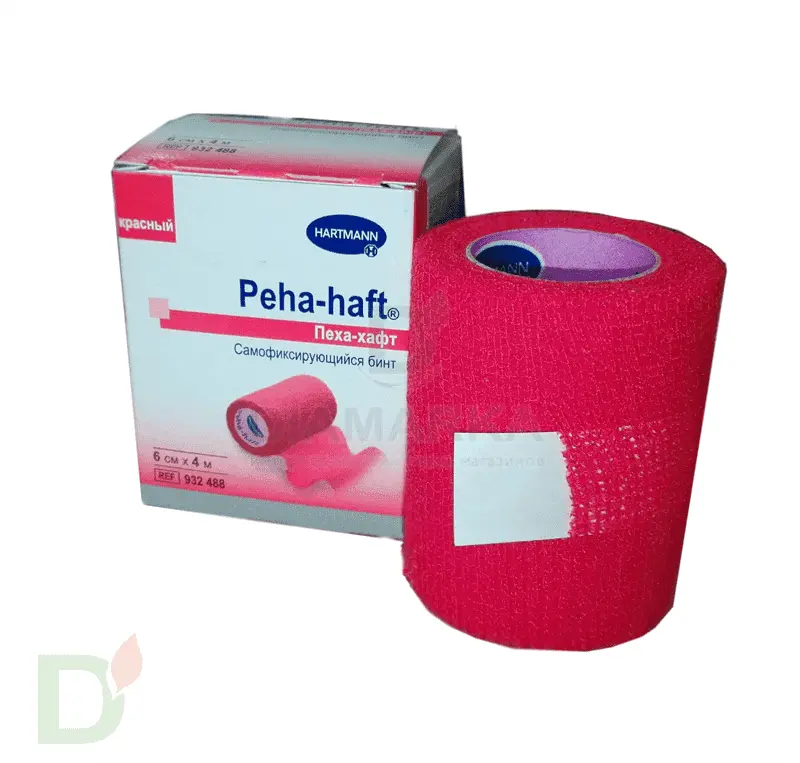 Бинт самофиксирующийся Пеха-хафт (Peha-haft), 6см х 4 м, Красный в Перми