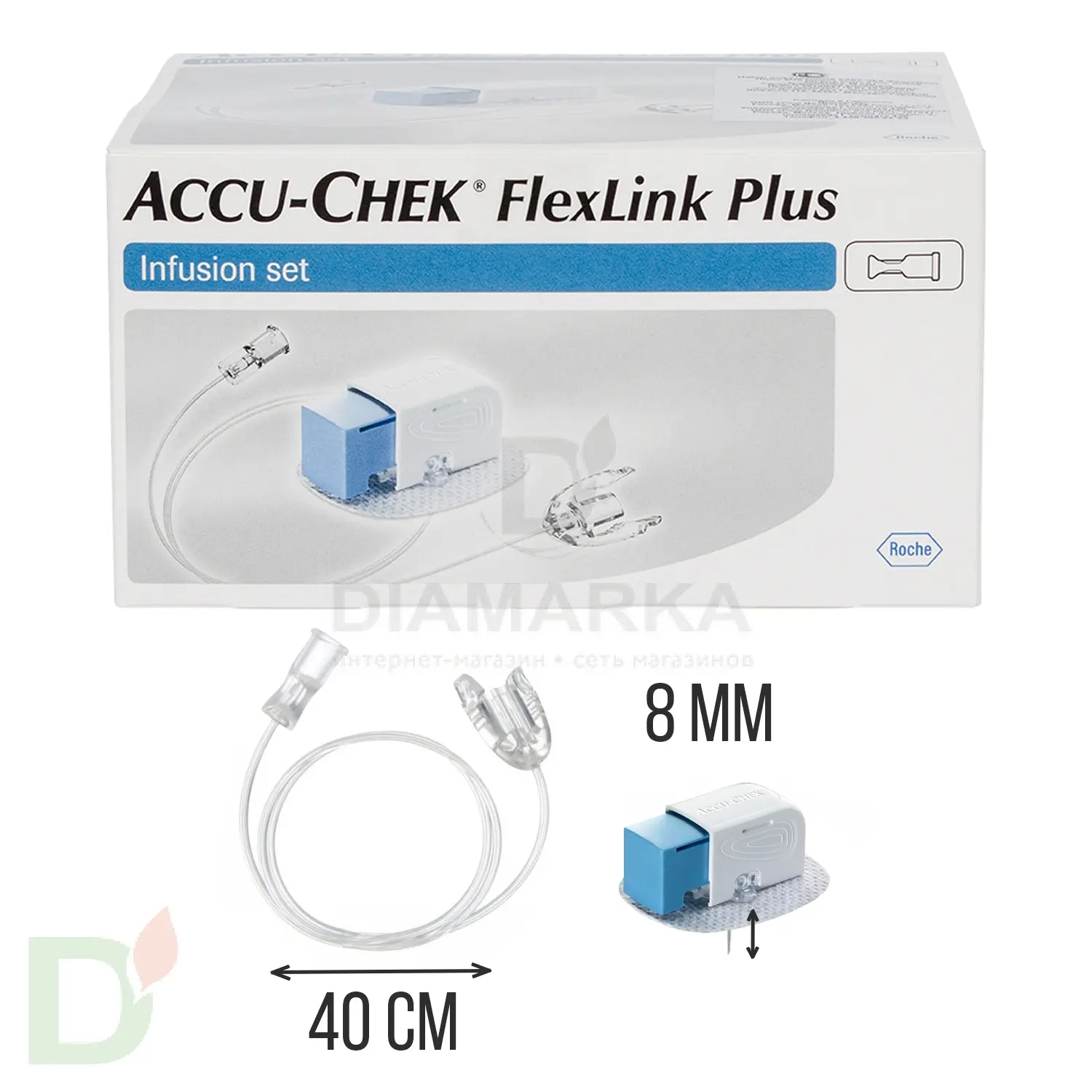 Акку-Чек ФлексЛинк Плюс 8/40, инфузионный набор, 1 шт.