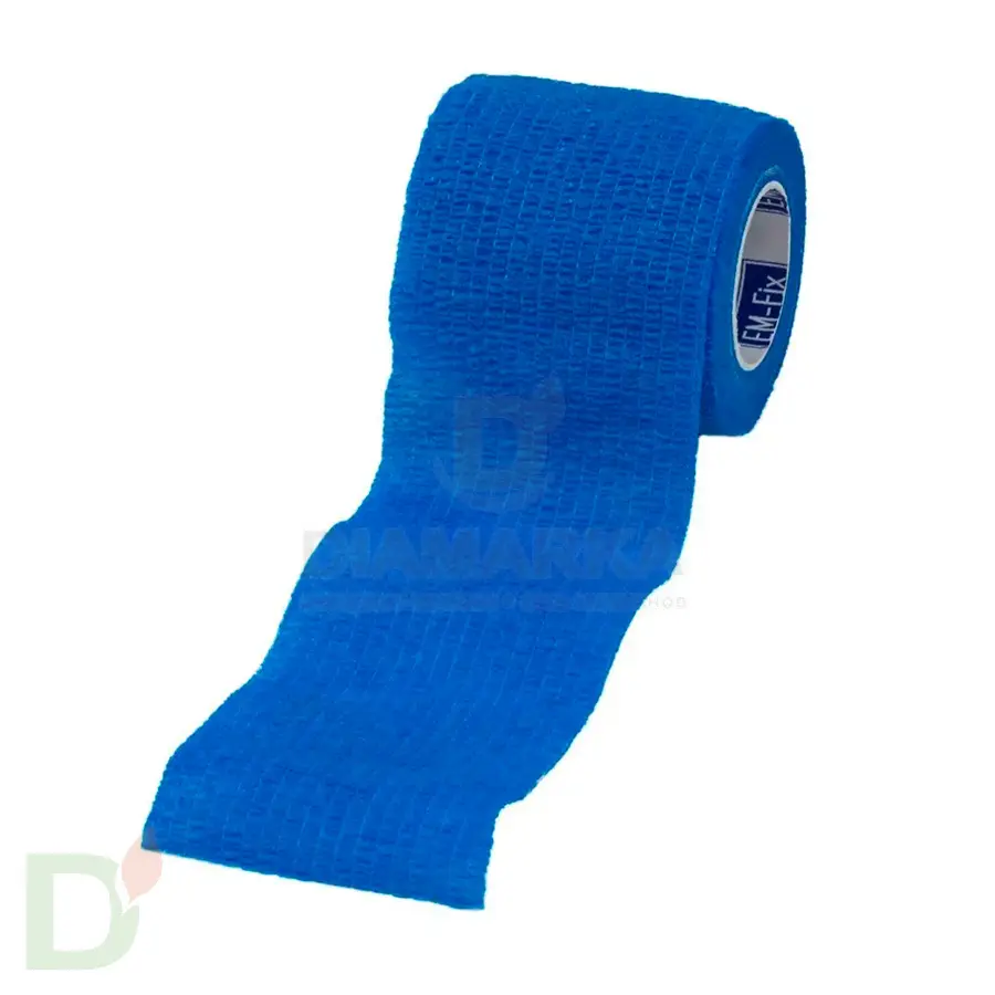 Бинт эластичный когезивный EM-fix krep Синий, 5 см х 4,5 м в Перми