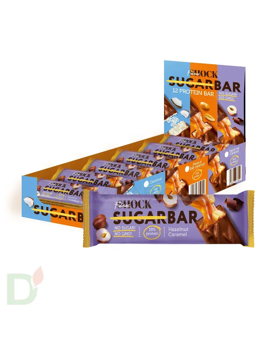 Батончик протеиновый FitnesShock Шоколадная карамель-фундук 50гр. в Перми