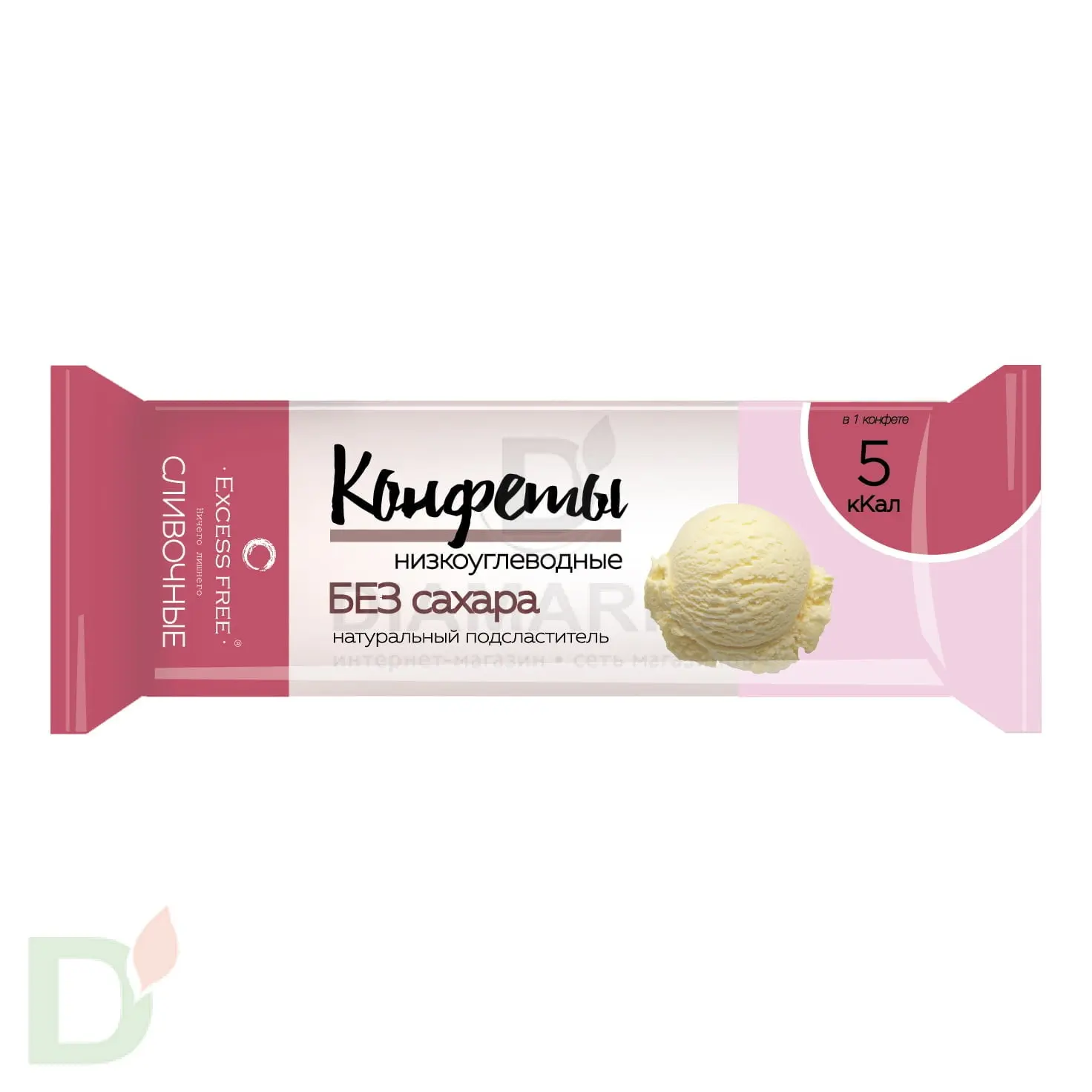 Конфета низкоуглеводная Excess Free, Cливочная, 55 г