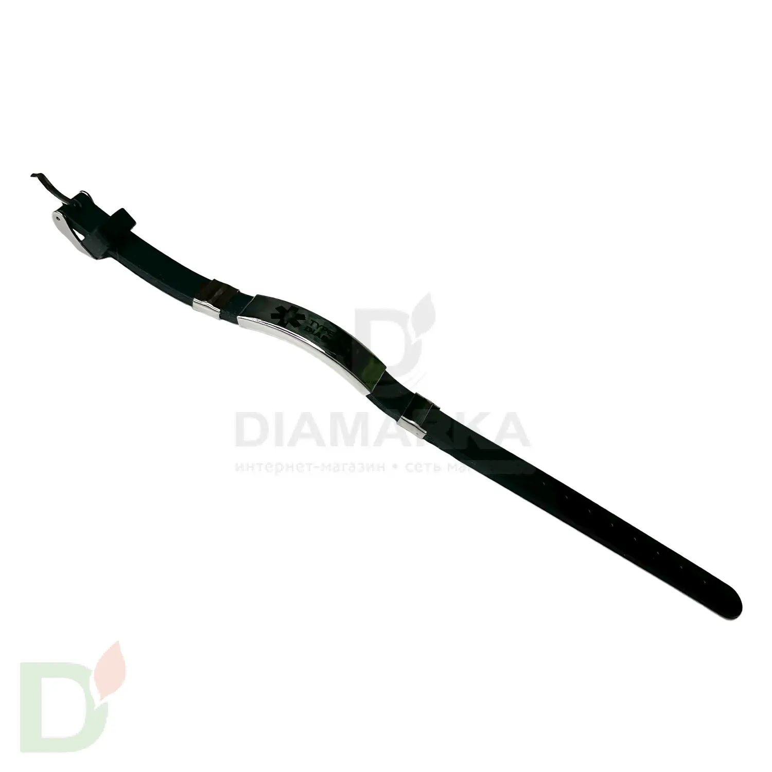 Браслет силиконовый Диабет 2 типа с застежкой (16-21см) в Перми