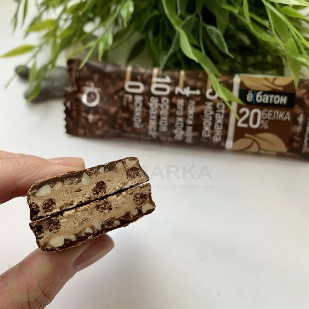 Батончик протеиновый Ё/батон "Арахис-Кофе" в шоколадной глазури 40гр в Перми