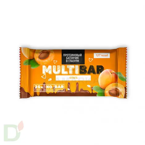 Батончик протеиновый Мультибар в глазури с курагой 40гр в Перми